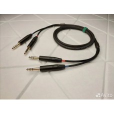 100-MGY-2P 2 Jack 6,3 stereo <=> 2 Jack 6,3 stereo  Gabreal AM AWG24 UF 2p PVC